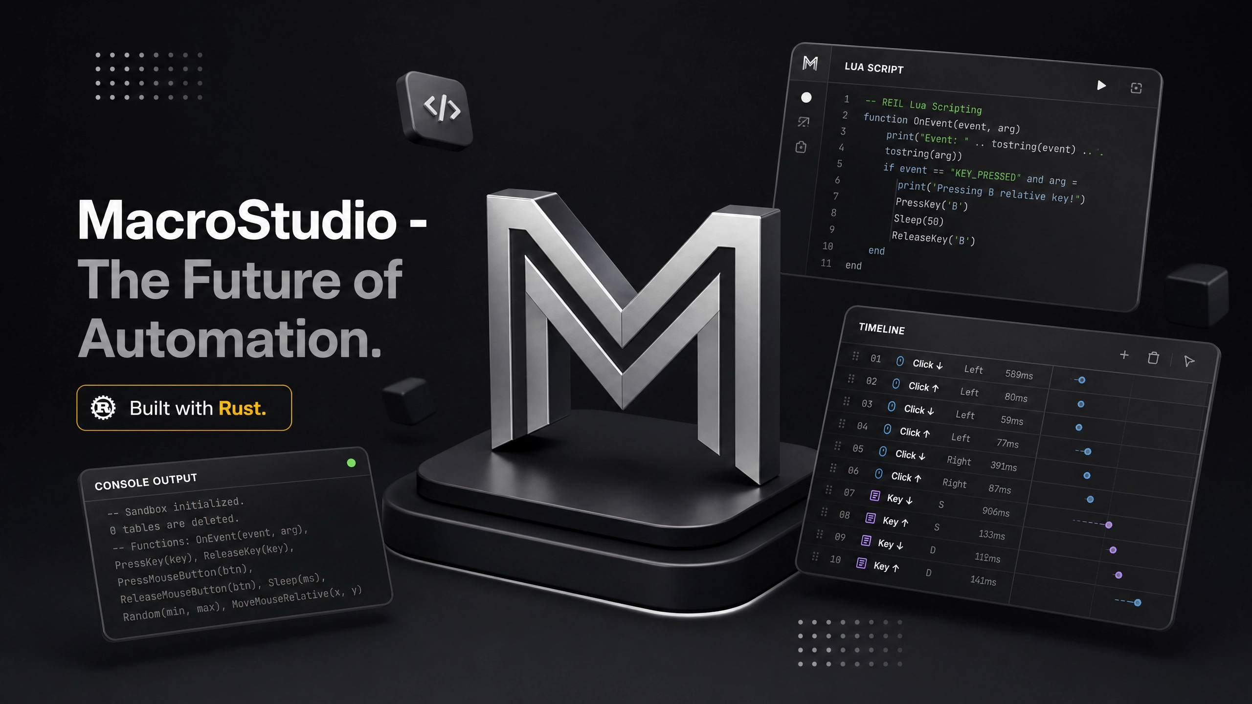 Macro Studio 3D Presentation Banner